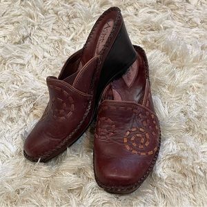 Clarks•Leather•Artisan Collection•Platform‎ Clogs•Leather•Sz 6.5